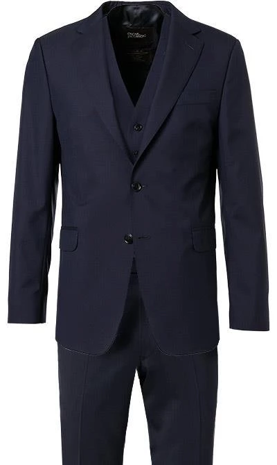 OSCAR JACOBSON Anzug 31008515+4428515+5115/215 Anzug mit Weste, Wolle, Dunkelblau, Blau 4 OSCAR JACOBSON Anzug 31008515+4428515+5115/215 Anzug mit Weste, Wolle, Dunkelblau, Blau – Bild 2