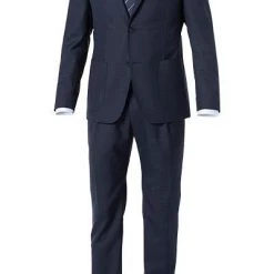 Windsor Anzug 30017445+16526+16540/410 Anzug Garon-Santio, Shaped Fit, Wolle, Nachtblau meliert, Marine
