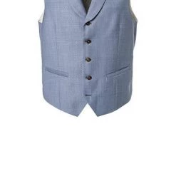 CG Anzug 80-140S0/424002+430013+139N1/441043/61 Anzug mit Weste, Slim Fit, Schurwolle, Rauchblau, Hellblau -Anzüge & Westen Schritte 330095 norm4