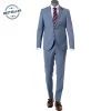 CG Anzug 80-140S0/424002+430013/61 Slim Fit, Schurwolle, Rauchblau , Hellblau