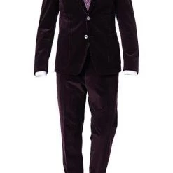 BOSS Cordanzug Nold/Banks 50417843+50417904/507 Anzug Nold-Banks, Slim Fit, Aubergine