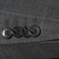 EDUARD DRESSLER Anzug Sean-Jim 10S11/5B31/24 Shaped Fit, Schurwolle Super110, Anthrazit kariert, Dunkelgrau -Anzüge & Westen Schritte 332248 norm4