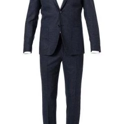 KARL LAGERFELD Anzug 155280+255001/10/592077/690 Flanell-Stretch, Dunkelblau gemustert, Blau