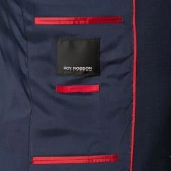 ROY ROBSON Anzug 050351295400+1295400/A410 Slim Fit, Schurwoll-Stretch wasserabweisend, Dunkelblau meliert, Dunkelblau -Anzüge & Westen Schritte 335813 norm6