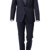 ROY ROBSON Anzug 050631594900+1295400/A410 Slim Fit, Schurwolle Super100 wasserabweisend, Dunkelblau gemustert, Dunkelblau