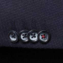 ROY ROBSON Anzug 050631594900+1295400/A410 Slim Fit, Schurwolle Super100 wasserabweisend, Dunkelblau gemustert, Dunkelblau -Anzüge & Westen Schritte 335816 norm4