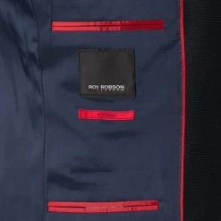 ROY ROBSON Anzug 050631594900+1295400/A410 Slim Fit, Schurwolle Super100 wasserabweisend, Dunkelblau gemustert, Dunkelblau -Anzüge & Westen Schritte 335816 norm6