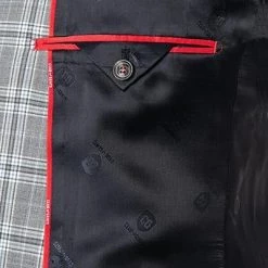 CG Anzug Caden-Cedric 90-143S3/423712+433063/81 Slim Fit, Schurwoll-Stretch, Steingrau kariert, Grau-hellblau -Anzüge & Westen Schritte 335845 norm5