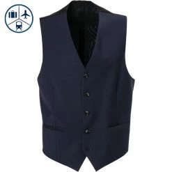 Carl Gross Weste TRF-Till 30-031S0/342043/62 Regular Fit, Schurwoll-Stretch, Dunkelblau , Dunkelblau