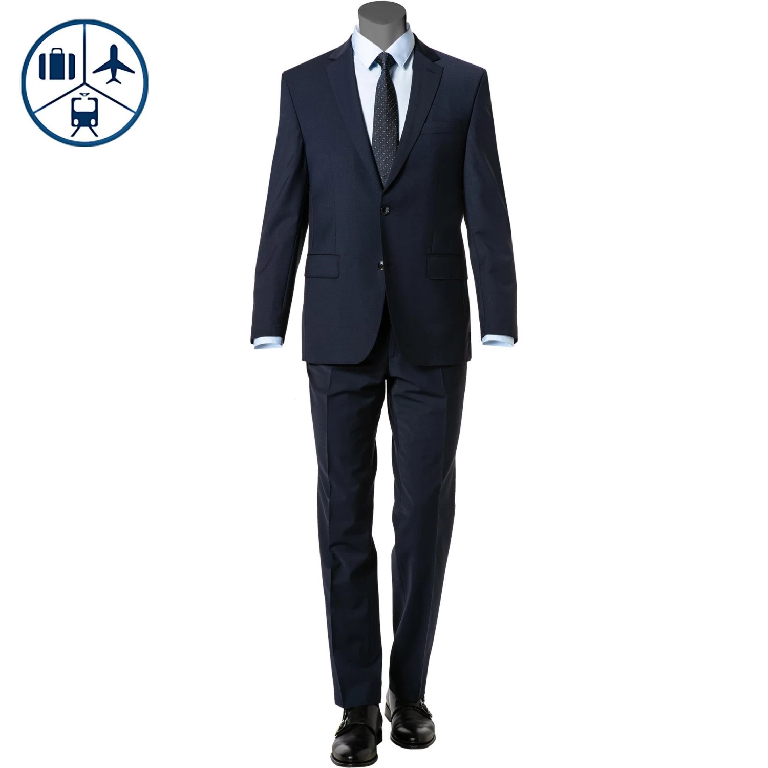 Carl Gross Anzug 30-031S0/325031+338343/62 Reise-Anzug, Regular Fit, Schurwoll-Stretch, Dunkelblau , Dunkelblau 3 Carl Gross Anzug 30-031S0/325031+338343/62 Reise-Anzug, Regular Fit, Schurwoll-Stretch, Dunkelblau , Dunkelblau