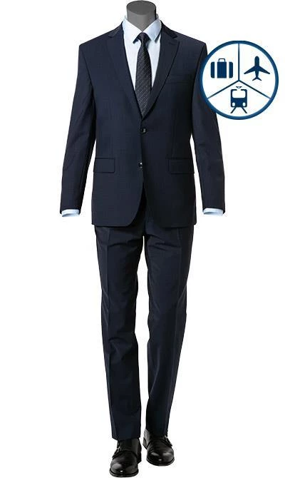Carl Gross Anzug 30-031S0/325031+338343/62 Reise-Anzug, Regular Fit, Schurwoll-Stretch, Dunkelblau , Dunkelblau 4 Carl Gross Anzug 30-031S0/325031+338343/62 Reise-Anzug, Regular Fit, Schurwoll-Stretch, Dunkelblau , Dunkelblau – Bild 2