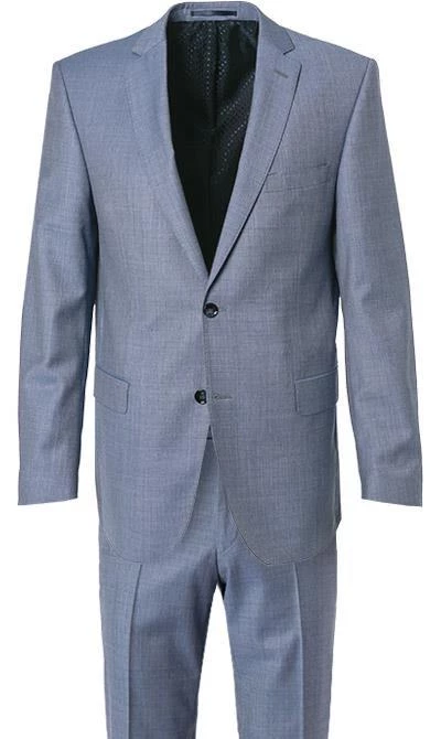 Carl Gross Anzug 90-0S0/325062+339593/61 Modern Fit, Schurwolle Super110, Bleu meliert, Hellblau 4 Carl Gross Anzug 90-0S0/325062+339593/61 Modern Fit, Schurwolle Super110, Bleu meliert, Hellblau – Bild 2