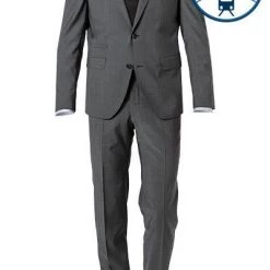 BALDESSARINI Anzug 14050+17050/000/08828/9209 Modern Fit, Schurwolle, Graphit meliert, Grau