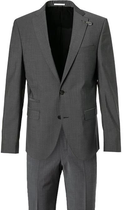 BALDESSARINI Anzug 14050+17050/000/08828/9209 Modern Fit, Schurwolle, Graphit meliert, Grau 4 BALDESSARINI Anzug 14050+17050/000/08828/9209 Modern Fit, Schurwolle, Graphit meliert, Grau – Bild 2