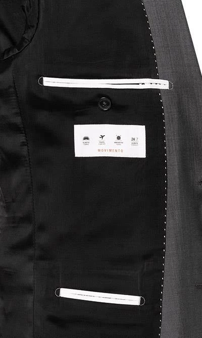 BALDESSARINI Anzug 14050+17050/000/08828/9209 Modern Fit, Schurwolle, Graphit meliert, Grau 8 BALDESSARINI Anzug 14050+17050/000/08828/9209 Modern Fit, Schurwolle, Graphit meliert, Grau – Bild 6