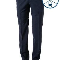 BALDESSARINI Hose 17050/000/08829/6300 Modern Fit, Schurwolle, Nachtblau kariert, Nachtblau