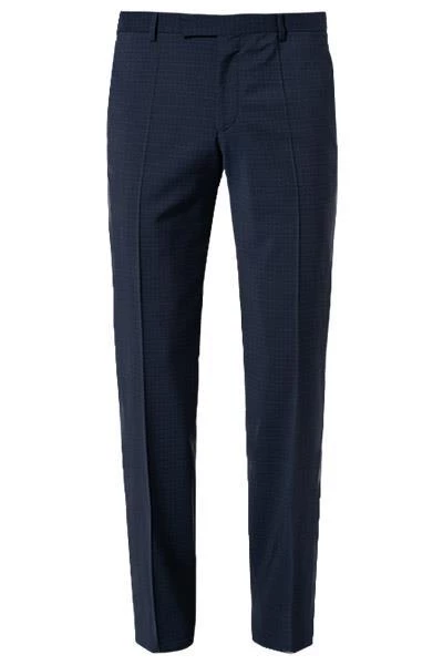 BALDESSARINI Hose 17050/000/08829/6300 Modern Fit, Schurwolle, Nachtblau kariert, Nachtblau 4 BALDESSARINI Hose 17050/000/08829/6300 Modern Fit, Schurwolle, Nachtblau kariert, Nachtblau – Bild 2