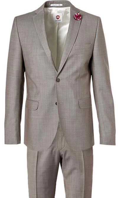 CG Anzug Patrick-Pascal 90-146N0/424002+430013/71 Slim Fit, Schurwolle, Graubraun meliert , Grau 4 CG Anzug Patrick-Pascal 90-146N0/424002+430013/71 Slim Fit, Schurwolle, Graubraun meliert , Grau – Bild 2