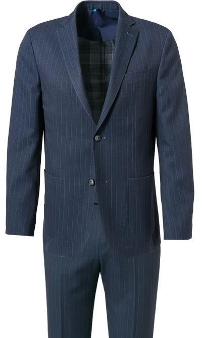 Pierre Cardin Anzug 42288+72534/810/94325/3250 Modern Fit, Mikrofaser wasserabweisend, Navy gestreift, Dunkelblau 5 Pierre Cardin Anzug 42288+72534/810/94325/3250 Modern Fit, Mikrofaser wasserabweisend, Navy gestreift, Dunkelblau – Bild 3