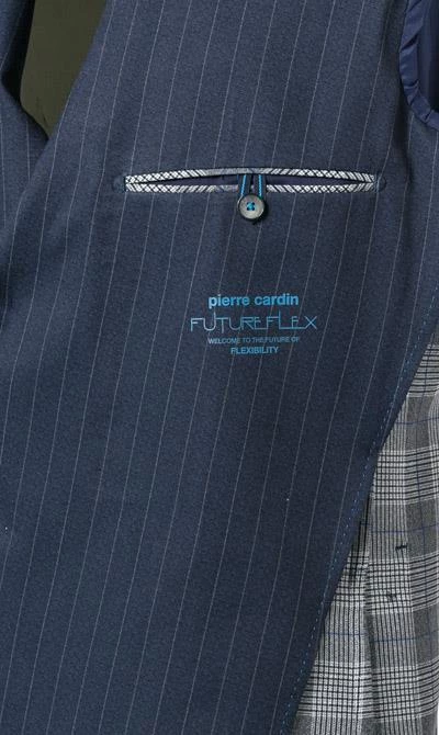 Pierre Cardin Anzug 42288+72534/810/94325/3250 Modern Fit, Mikrofaser wasserabweisend, Navy gestreift, Dunkelblau 8 Pierre Cardin Anzug 42288+72534/810/94325/3250 Modern Fit, Mikrofaser wasserabweisend, Navy gestreift, Dunkelblau – Bild 6