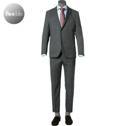 Pierre Cardin Anzug 42288+72534/810/94331/2300 Modern Fit, Mikrofaser wasserabweisend, Dunkelgrau meliert, Dunkelgrau