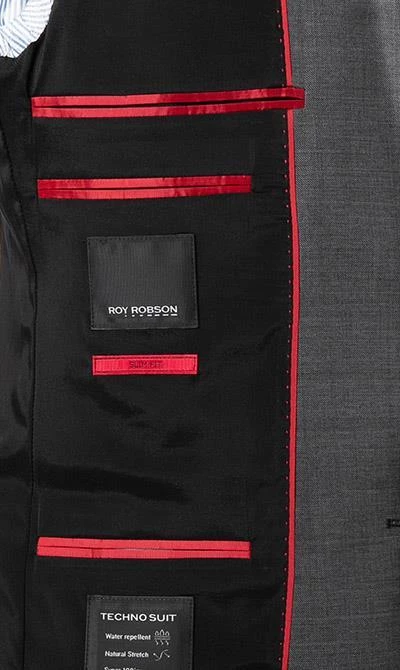ROY ROBSON Anzug S00050561004400+295400/A020 Slim Fit, Schurwolle Super100 wasserabweisend, Grau meliert, Grau 8 ROY ROBSON Anzug S00050561004400+295400/A020 Slim Fit, Schurwolle Super100 wasserabweisend, Grau meliert, Grau – Bild 6