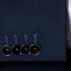 ROY ROBSON Anzug S00050581594800+295400/A410 Slim Fit, Schurwolle Super100, Navy meliert, Navy -Anzüge & Westen Schritte 337804 norm4