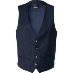 ROY ROBSON Weste S05050631704100/A410 Slim Fit, Schurwolle Super100 wasserabweisend, Dunkelblau gemustert, Dunkelblau