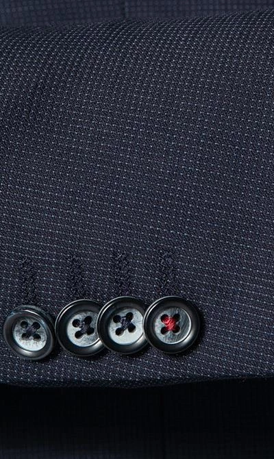 ROY ROBSON Anzug 050631594900+1704100+1295400/A410 Anzug mit Weste, Slim Fit, Schurwolle Super100 wasserabweisend, Dunkelblau gemustert, Dunkelblau 7 ROY ROBSON Anzug 050631594900+1704100+1295400/A410 Anzug mit Weste, Slim Fit, Schurwolle Super100 wasserabweisend, Dunkelblau gemustert, Dunkelblau – Bild 5