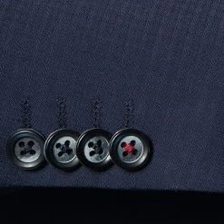 ROY ROBSON Anzug 050351594900+1704100+1295400/A410 Anzug mit Weste, Slim Fit, Schurwolle wasserabweisend, Dunkelblau meliert, Dunkelblau -Anzüge & Westen Schritte 338560 norm5