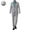 Pierre Cardin Anzug 42255+72238/810/94419/2900 Modern Fit, Mikrofaser, Hellgrau kariert, Silbergrau -Anzüge & Westen Schritte 339020 master