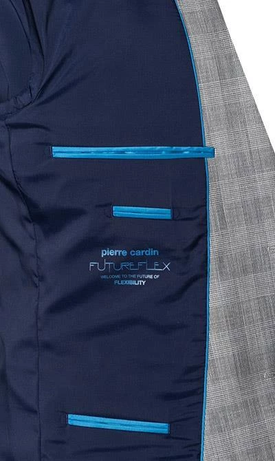 Pierre Cardin Anzug 42255+72238/810/94419/2900 Modern Fit, Mikrofaser, Hellgrau kariert, Silbergrau 9 Pierre Cardin Anzug 42255+72238/810/94419/2900 Modern Fit, Mikrofaser, Hellgrau kariert, Silbergrau – Bild 7