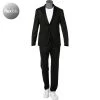 BOSS Anzug Norwin/Banks 50427198+50427205/001 Anzug Norwin-Banks, Slim Fit, Schurwolle, Schwarz gestreift, Schwarz