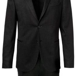 BOSS Anzug Norwin/Banks 50427198+50427205/001 Anzug Norwin-Banks, Slim Fit, Schurwolle, Schwarz gestreift, Schwarz -Anzüge & Westen Schritte 339616 norm2