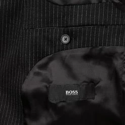 BOSS Anzug Norwin/Banks 50427198+50427205/001 Anzug Norwin-Banks, Slim Fit, Schurwolle, Schwarz gestreift, Schwarz -Anzüge & Westen Schritte 339616 norm5