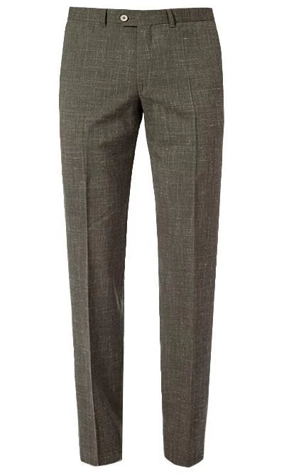 EDUARD DRESSLER Anzug 55002/6421+01/3315/67 Shaped Fit, Schurwolle-Leinen halbgefüttert, Khaki meliert, Khaki 9 EDUARD DRESSLER Anzug 55002/6421+01/3315/67 Shaped Fit, Schurwolle-Leinen halbgefüttert, Khaki meliert, Khaki – Bild 7