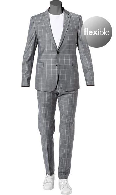Strellson Anzug Allen-Mercer 30020633+634/035 Slim Fit, Schurwoll-Stretch, Hellgrau kariert, Hellgrau 3 Strellson Anzug Allen-Mercer 30020633+634/035 Slim Fit, Schurwoll-Stretch, Hellgrau kariert, Hellgrau