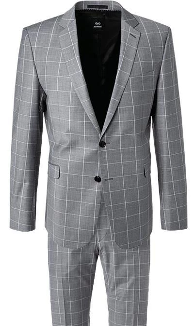 Strellson Anzug Allen-Mercer 30020633+634/035 Slim Fit, Schurwoll-Stretch, Hellgrau kariert, Hellgrau 4 Strellson Anzug Allen-Mercer 30020633+634/035 Slim Fit, Schurwoll-Stretch, Hellgrau kariert, Hellgrau – Bild 2