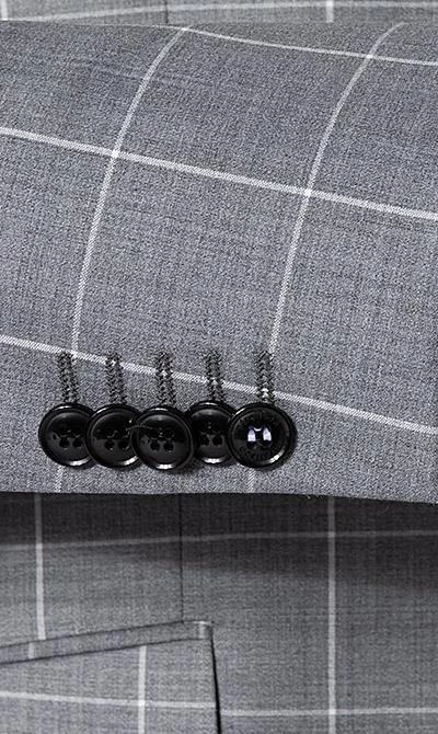 Strellson Anzug Allen-Mercer 30020633+634/035 Slim Fit, Schurwoll-Stretch, Hellgrau kariert, Hellgrau 6 Strellson Anzug Allen-Mercer 30020633+634/035 Slim Fit, Schurwoll-Stretch, Hellgrau kariert, Hellgrau – Bild 4