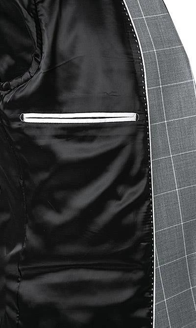 Strellson Anzug Allen-Mercer 30020633+634/035 Slim Fit, Schurwoll-Stretch, Hellgrau kariert, Hellgrau 8 Strellson Anzug Allen-Mercer 30020633+634/035 Slim Fit, Schurwoll-Stretch, Hellgrau kariert, Hellgrau – Bild 6