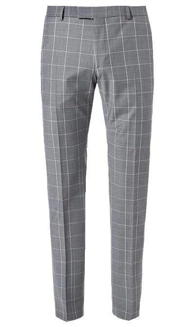 Strellson Anzug Allen-Mercer 30020633+634/035 Slim Fit, Schurwoll-Stretch, Hellgrau kariert, Hellgrau 9 Strellson Anzug Allen-Mercer 30020633+634/035 Slim Fit, Schurwoll-Stretch, Hellgrau kariert, Hellgrau – Bild 7