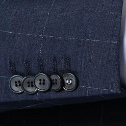 Strellson Anzug Aron-Maser 30020958+957/402 Slim Fit, Schurwolle Super100, Dunkelblau kariert , Dunkelblau -Anzüge & Westen Schritte 341326 norm4