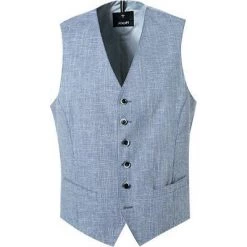 JOOP! Weste Wackno 30020523/426 Schurwolle-Leinen, Hellblau meliert, Hellblau