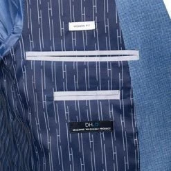 Daniel Hechter Anzug 40825+40855/100125/650 Modern Fit, Schurwoll-Stretch waschbar, Kornblumenblau gemustert, Kornblumenblau -Anzüge & Westen Schritte 343040 norm6