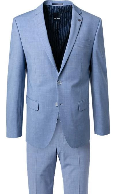Daniel Hechter Anzug 40204+40254/100123/620 Modern Fit, Schurwoll-Stretch, Hellblau meliert, Hellblau 4 Daniel Hechter Anzug 40204+40254/100123/620 Modern Fit, Schurwoll-Stretch, Hellblau meliert, Hellblau – Bild 2