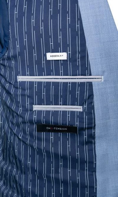 Daniel Hechter Anzug 40204+40254/100123/620 Modern Fit, Schurwoll-Stretch, Hellblau meliert, Hellblau 8 Daniel Hechter Anzug 40204+40254/100123/620 Modern Fit, Schurwoll-Stretch, Hellblau meliert, Hellblau – Bild 6