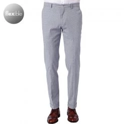 Daniel Hechter Hose 40765/100124/640 Baumwolle-Hanf, Stahlblau gemustert , Stahlblau