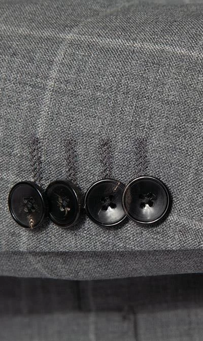 Windsor Anzug Garon+Santio 30019703+30019518/030 Anzug Garon-Santio, Shaped Fit, Schurwolle, Grau kariert, Grau 6 Windsor Anzug Garon+Santio 30019703+30019518/030 Anzug Garon-Santio, Shaped Fit, Schurwolle, Grau kariert, Grau – Bild 4