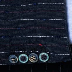 BOB Anzug DRESS383A+B T383/rosso Baumwolle-Leinen halbgefüttert, Navy-rot gestreift 13 BOB Anzug DRESS383A+B T383/rosso Baumwolle-Leinen halbgefüttert, Navy-rot gestreift -Anzüge & Westen Schritte 345950 norm4