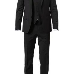 OSCAR JACOBSON Anzug 30504158+442+5374158/310 Anzug mit Weste, Wolle, Schwarz